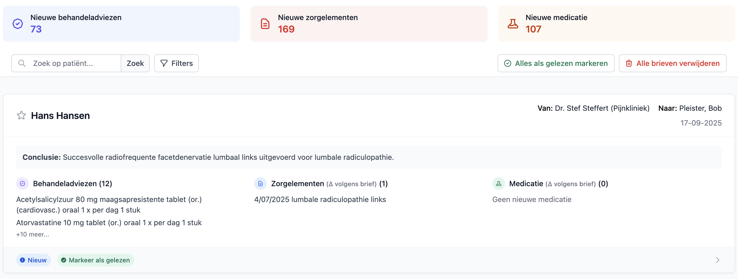 Brievenverwerker screenshot